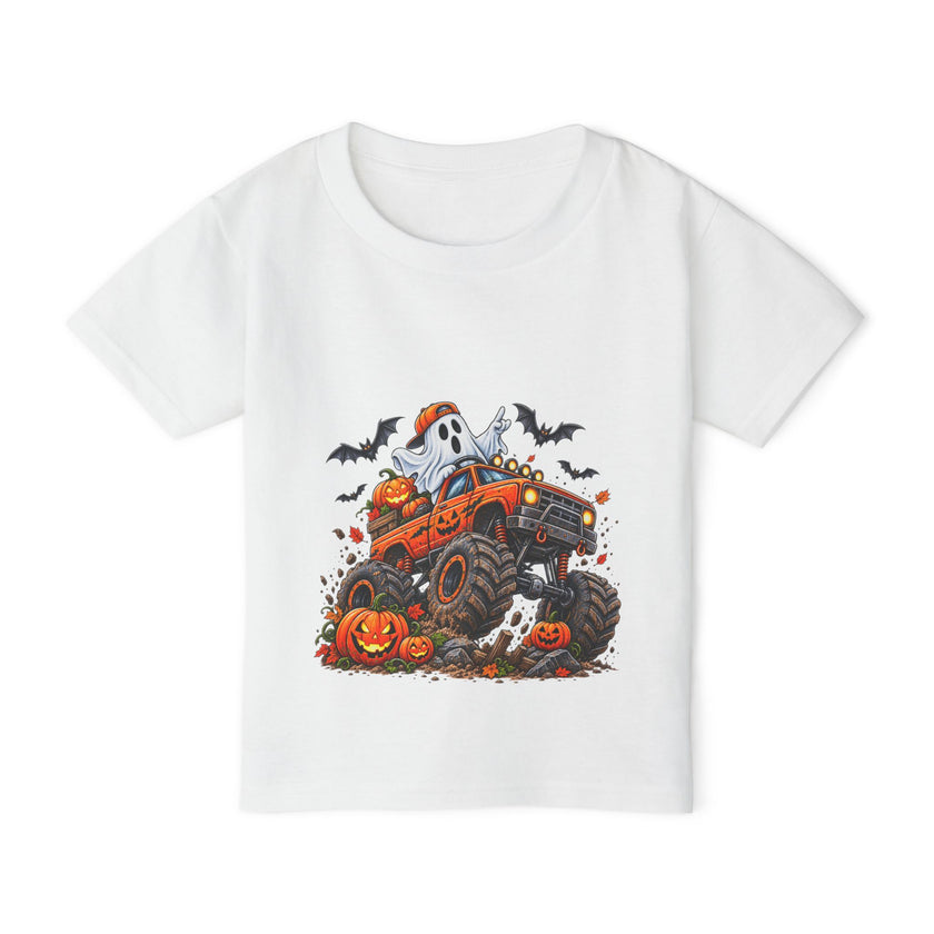 Toddler T-Shirt Halloween Monster Truck Pumpkin Design
