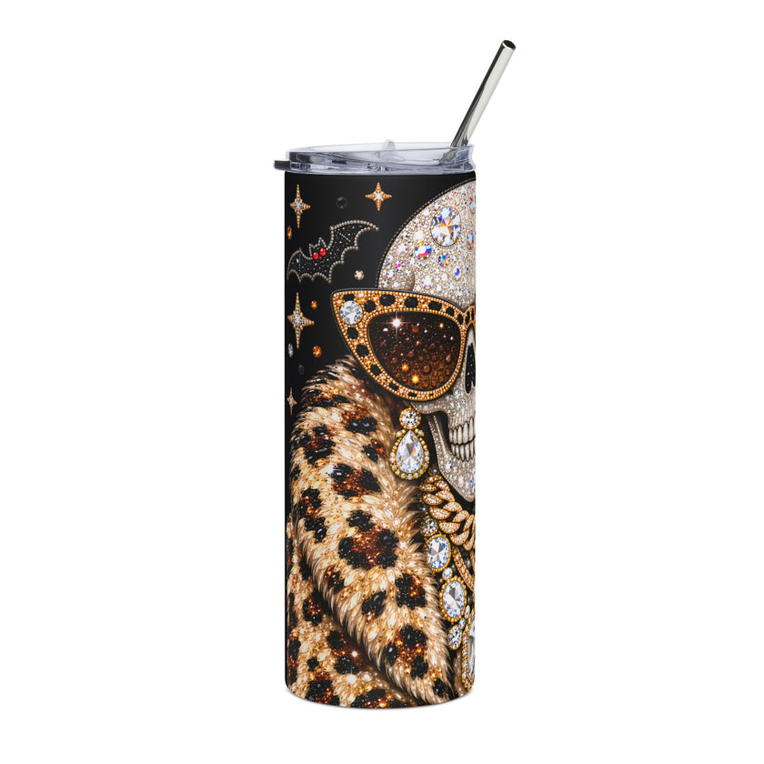 Glamorous Sugar Skull Tumbler – 20oz Stainless Steel