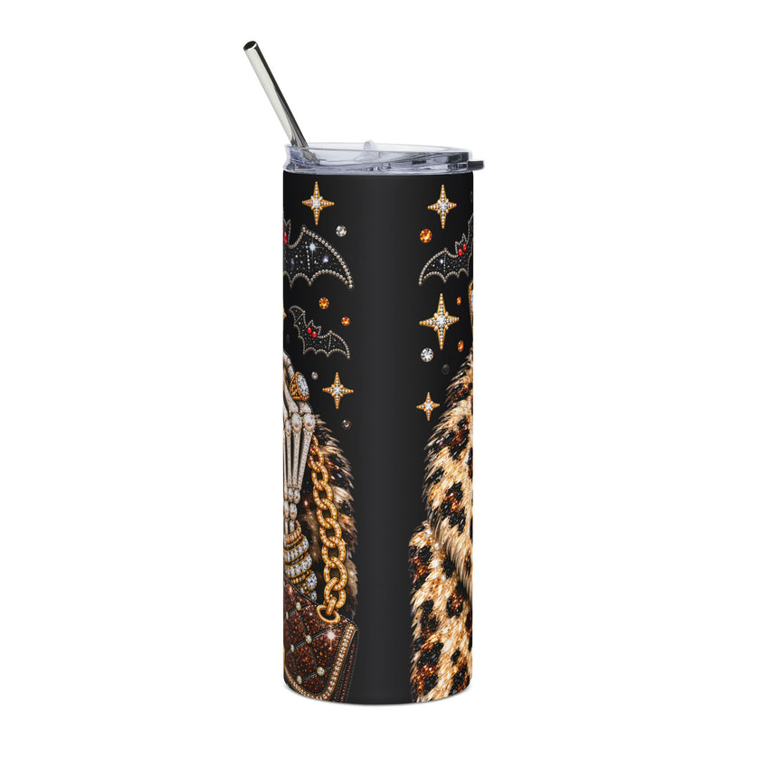 Glamorous Sugar Skull Tumbler – 20oz Stainless Steel
