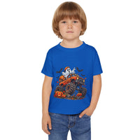 Toddler T-Shirt Halloween Monster Truck Pumpkin Design