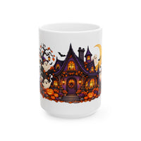 Haunted Halloween House Ceramic Mug