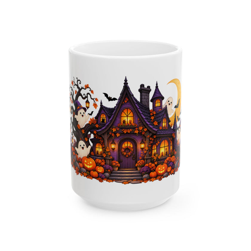 Haunted Halloween House Ceramic Mug