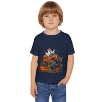 Toddler T-Shirt Halloween Monster Truck Pumpkin Design