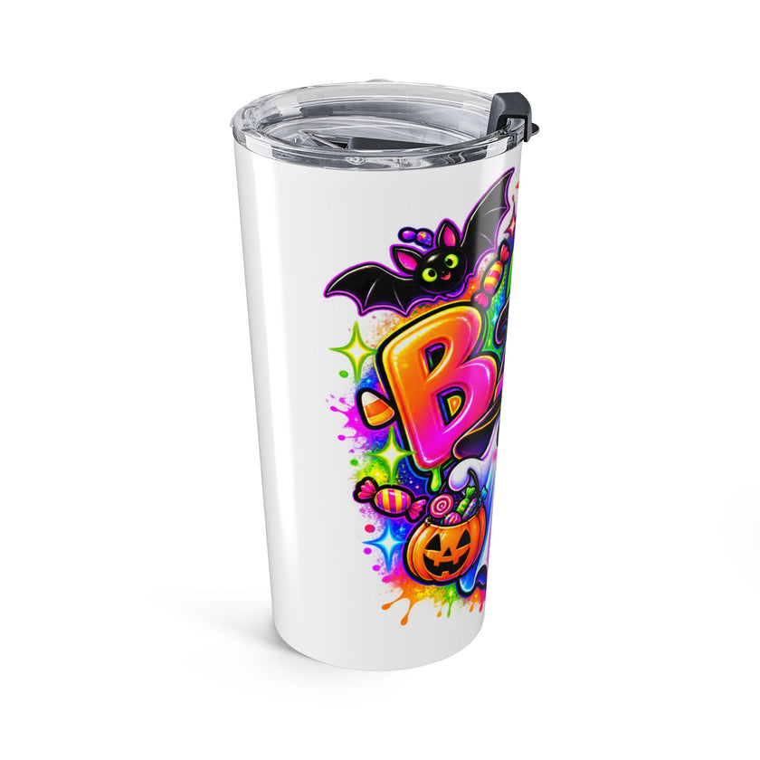 20oz Halloween Ghost Witch Tumbler – Colorful Spooky Drink Cup