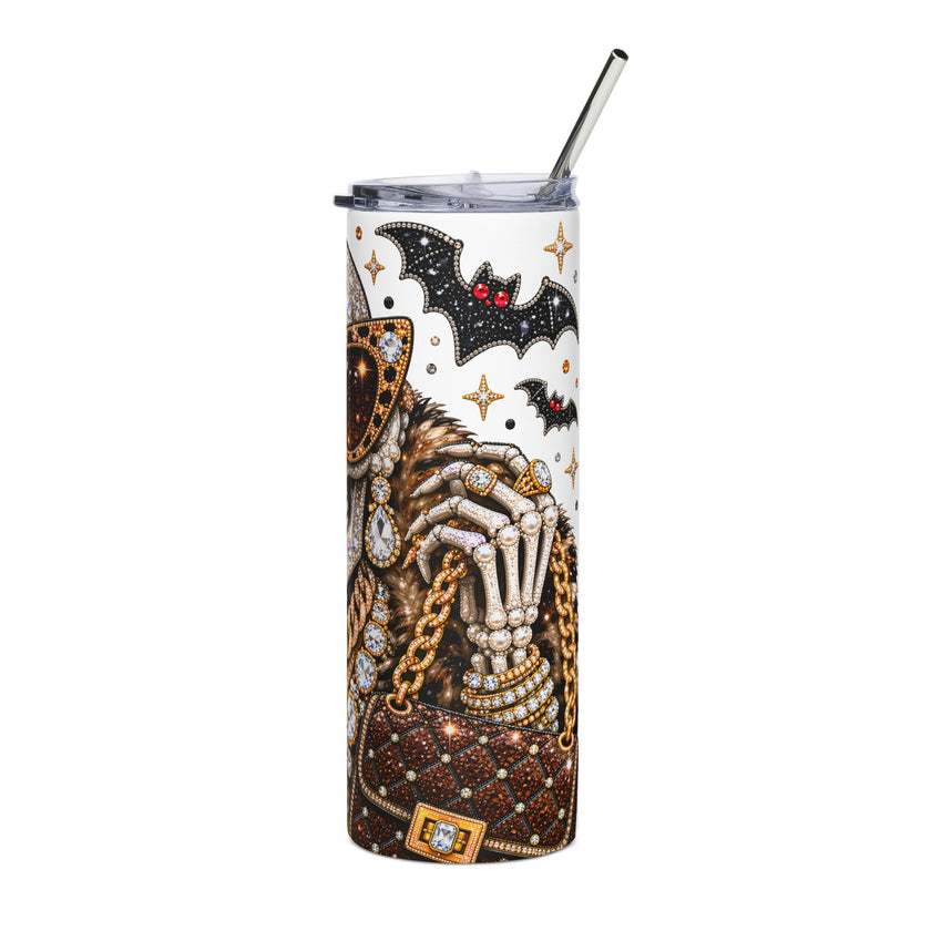 Glamorous Sugar Skull Tumbler – 20oz Stainless Steel