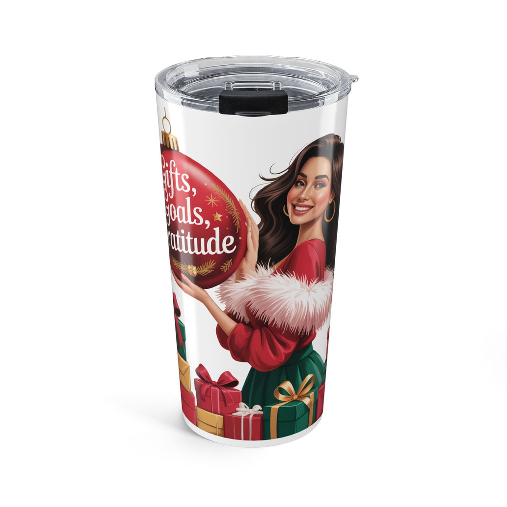 20oz Christmas Santa and Snowy Village Tumbler