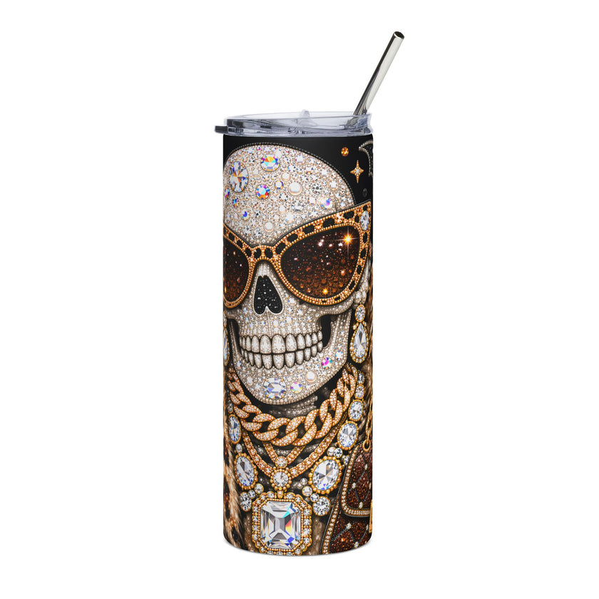 Glamorous Sugar Skull Tumbler – 20oz Stainless Steel