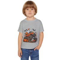 Toddler T-Shirt Halloween Monster Truck Pumpkin Design