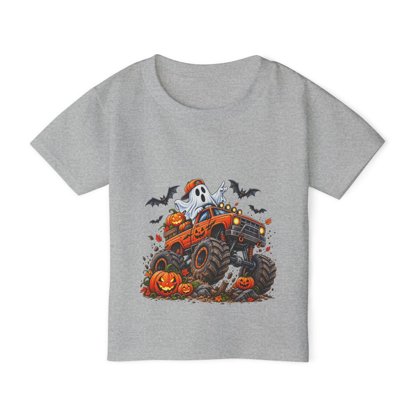 Toddler T-Shirt Halloween Monster Truck Pumpkin Design