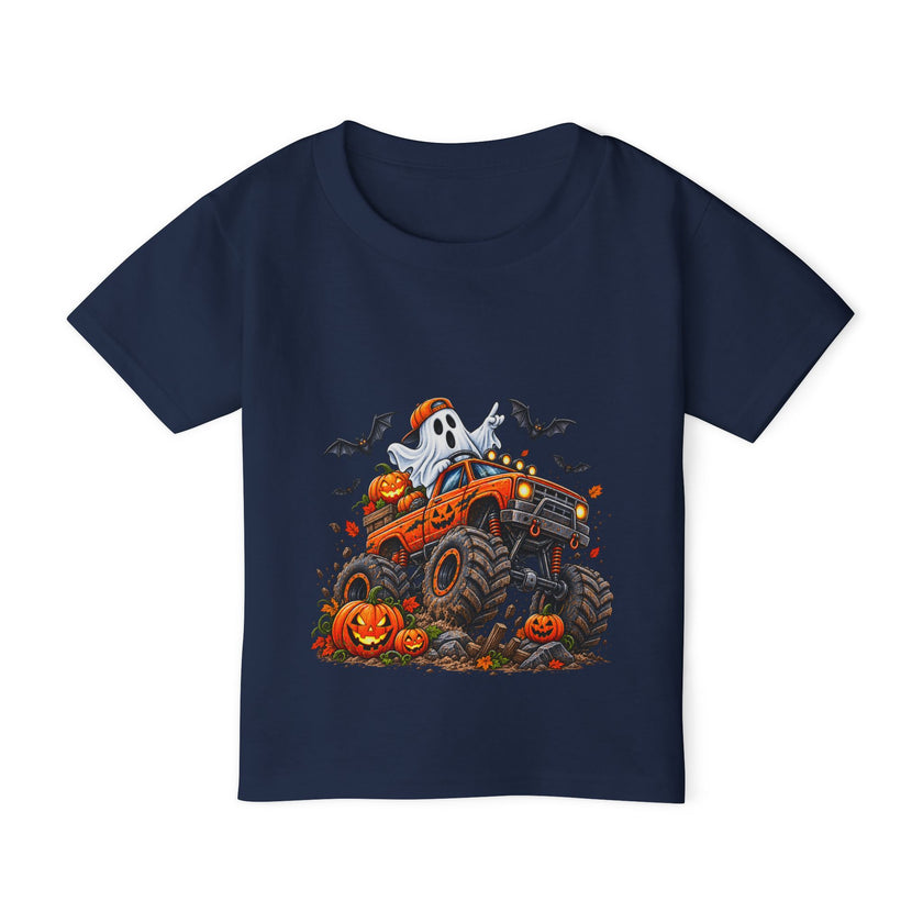 Toddler T-Shirt Halloween Monster Truck Pumpkin Design