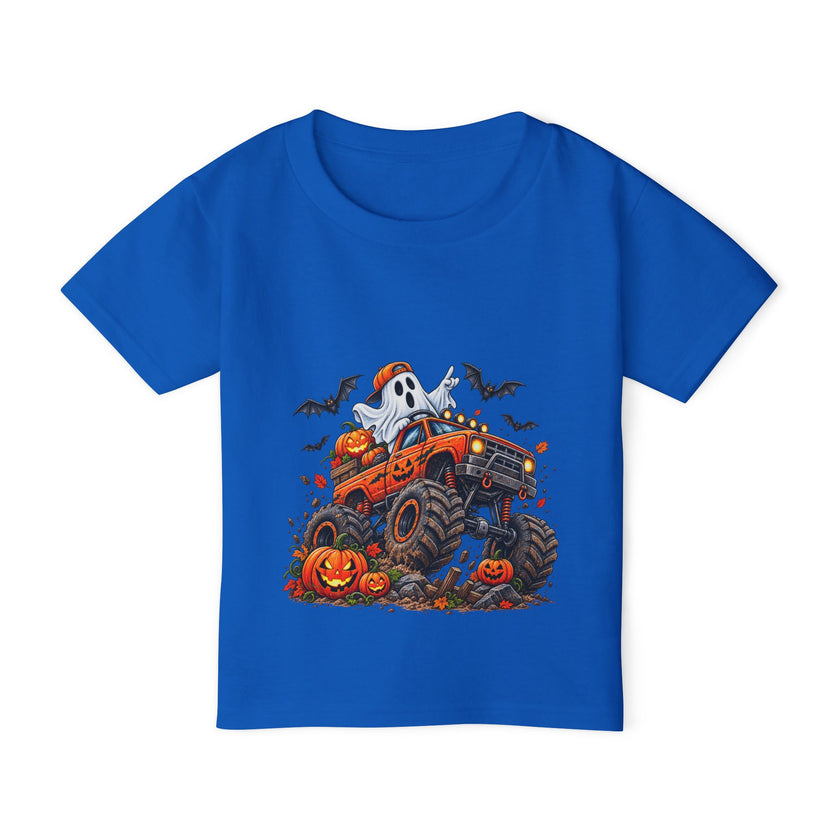 Toddler T-Shirt Halloween Monster Truck Pumpkin Design