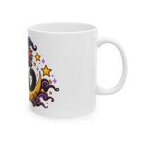 Black Cat Witch Halloween Ceramic Mug